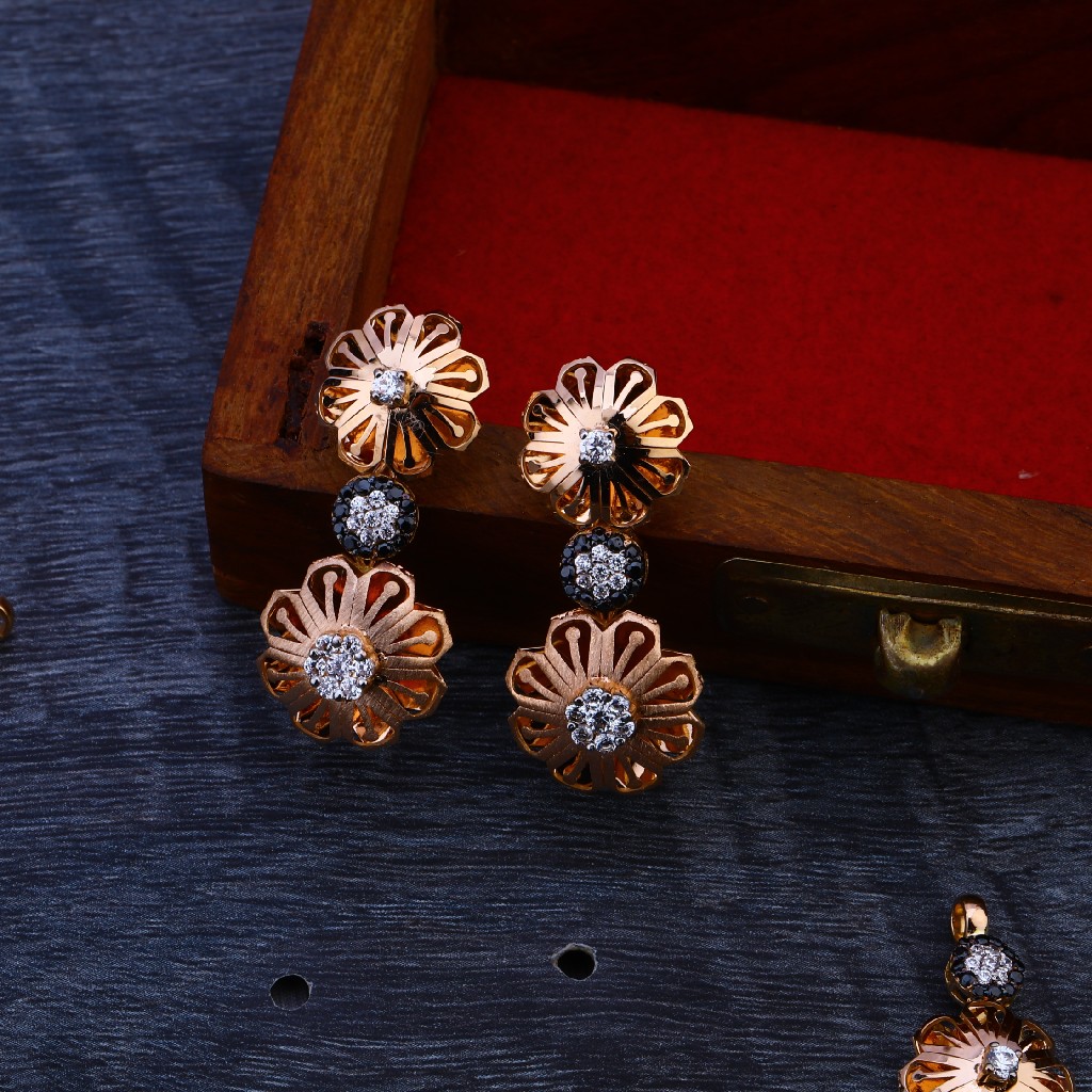 18CT Rose Gold Cz Gorgeous Necklace Set RN93 - Image 3