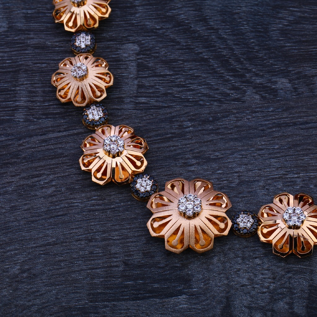18CT Rose Gold Cz Gorgeous Necklace Set RN93 - Image 2