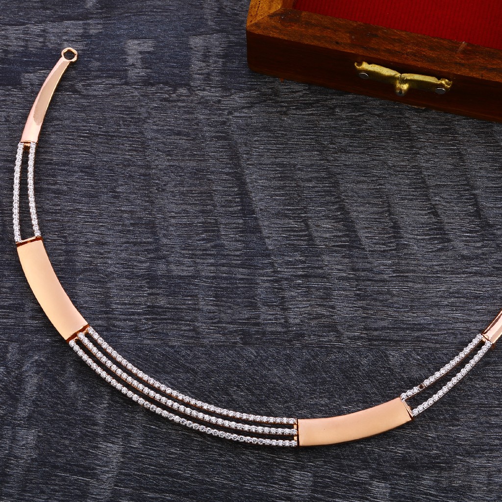 18CT Rose Gold Women's Designer Necklace RN160