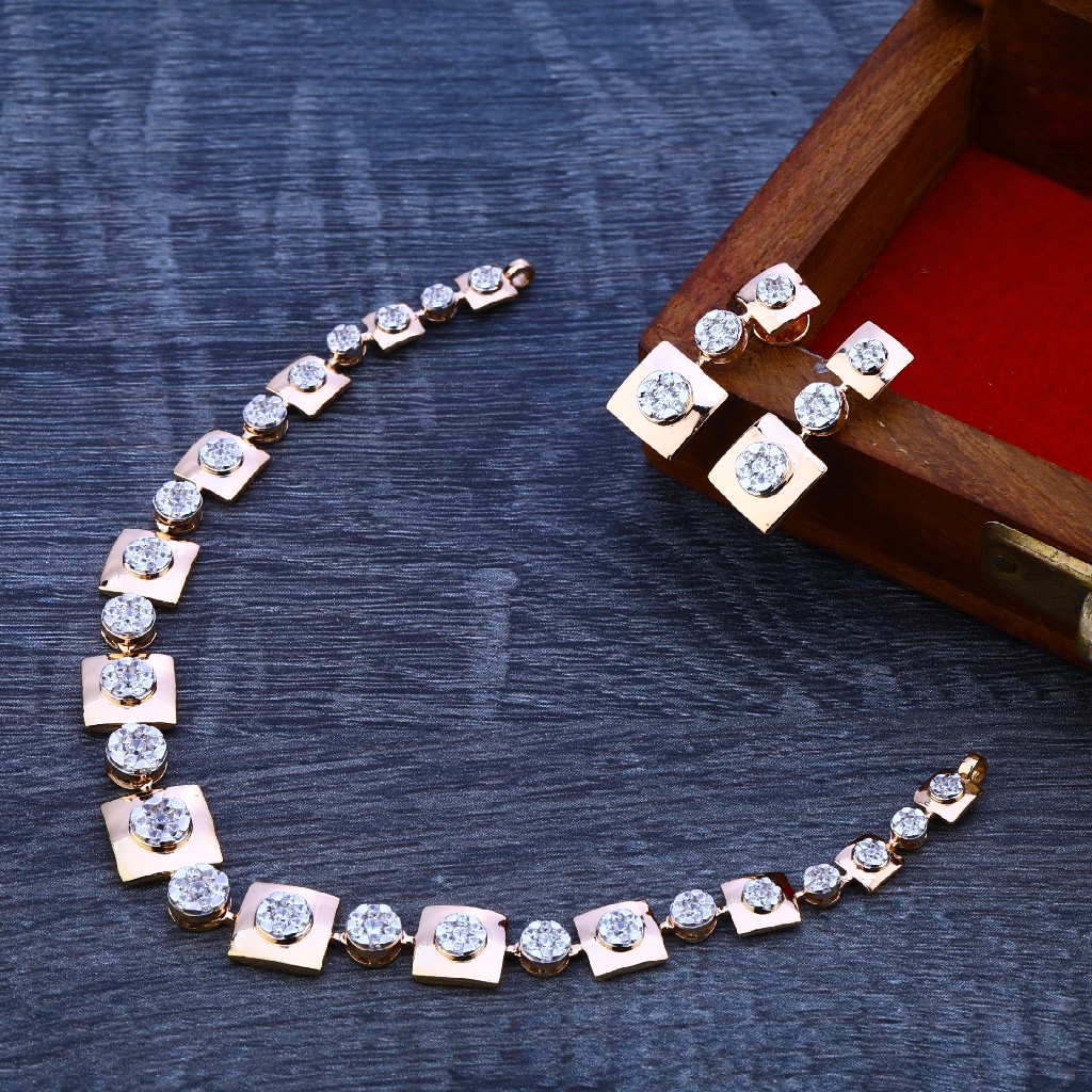 18CT Rose Gold Women's Exclusive  Necklace Set RN80