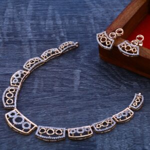 18CT Rose Gold Women's Delicate Necklace Set RN81