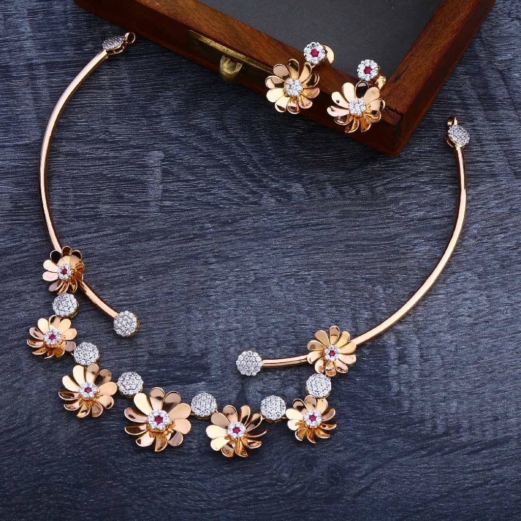 18CT Rose Gold Necklace Set RN106