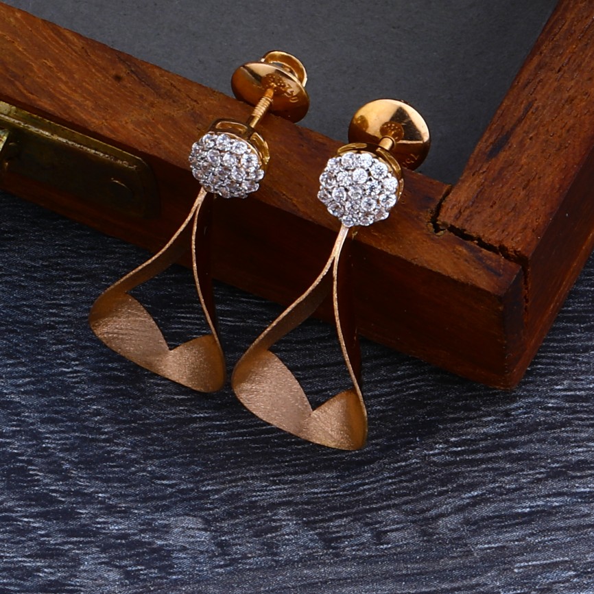 18KT Rose Gold Cz Delicate Necklace Set RN111 - Image 2