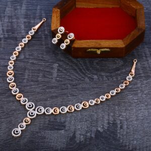 18KT Rose Gold Fancy Women's Necklace Set RN139
