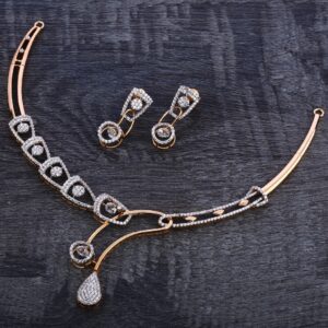 750 Rose Gold Hallmark Women's Necklace Set RN115