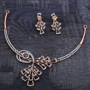 750 Rose Gold Stylish  Necklace Set RN117