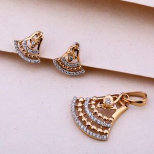 750 Rose Gold Fancy Pendant Set RPS152