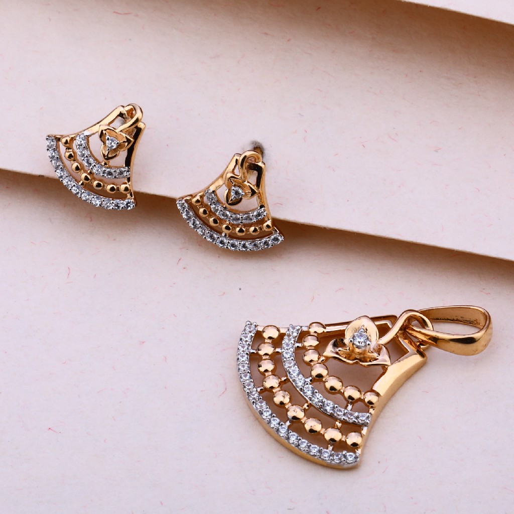 750 Rose Gold Fancy Pendant Set RPS152