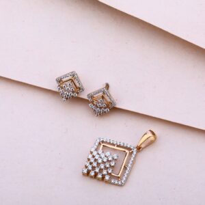 750 Rose Gold Women's Fancy Pendant Set RPS157