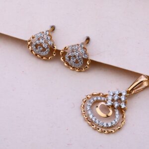 750 Rose Gold Women's Classic Pendant Set RPS160