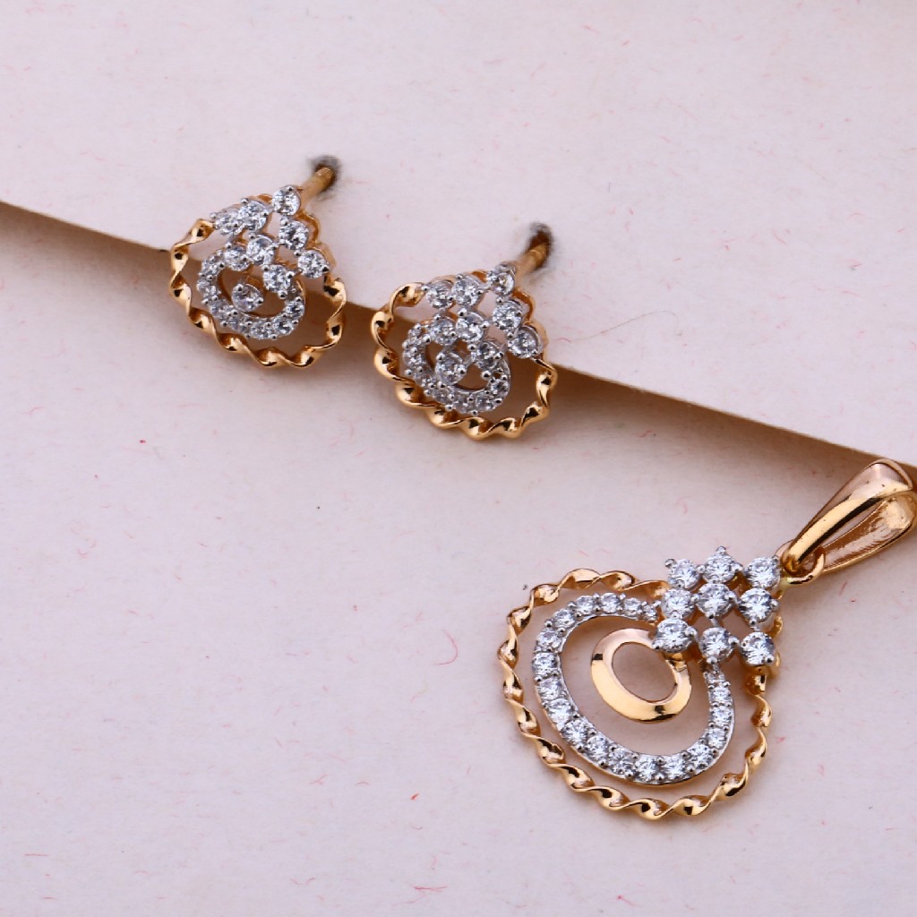 750 Rose Gold Women's Classic Pendant Set RPS160