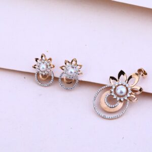 750 Rose Gold Designer Hallmark  Pendant Set RPS51