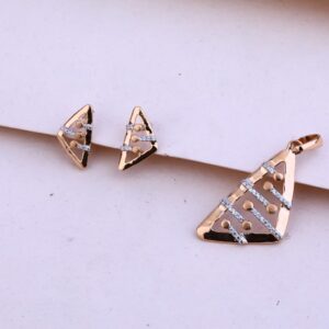 750 Rose Gold Fancy Pendant Set RPS55