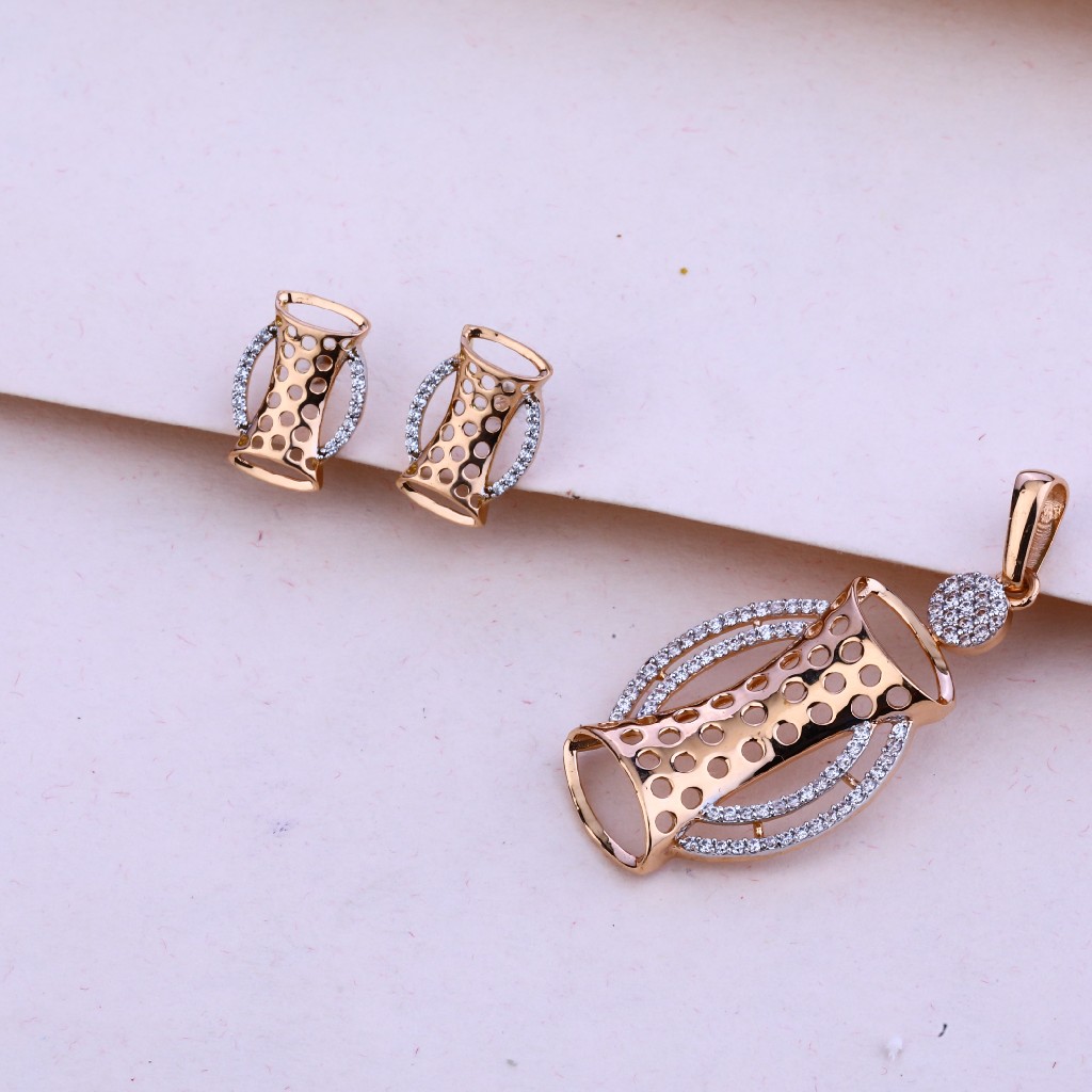 750 Rose Gold Classic Pendant Set RPS58
