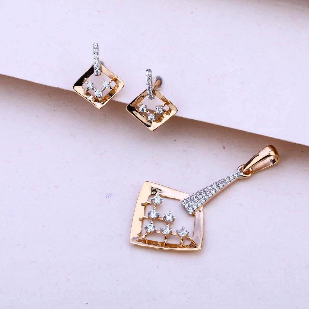 18CT Rose Gold Classic Hallmark Pendant Set RPS142 - Image 2