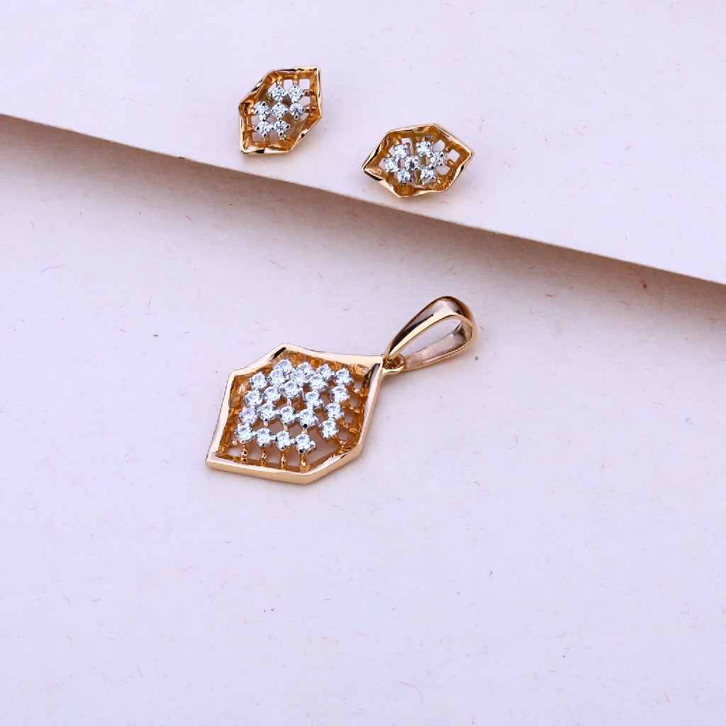 18CT Rose Gold Women's Pendant Set RPS149