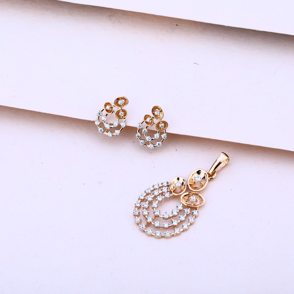 18CT Rose Gold  Pendant Set RPS151