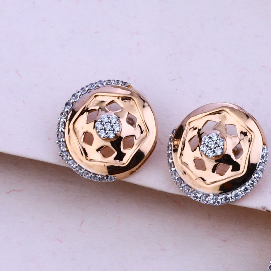 18KT Rose Gold Fancy Hallmark Pendant Set RPS64 - Image 3