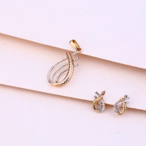 18KT Rose Gold Exclusive Hallmark Pendant Set RPS104