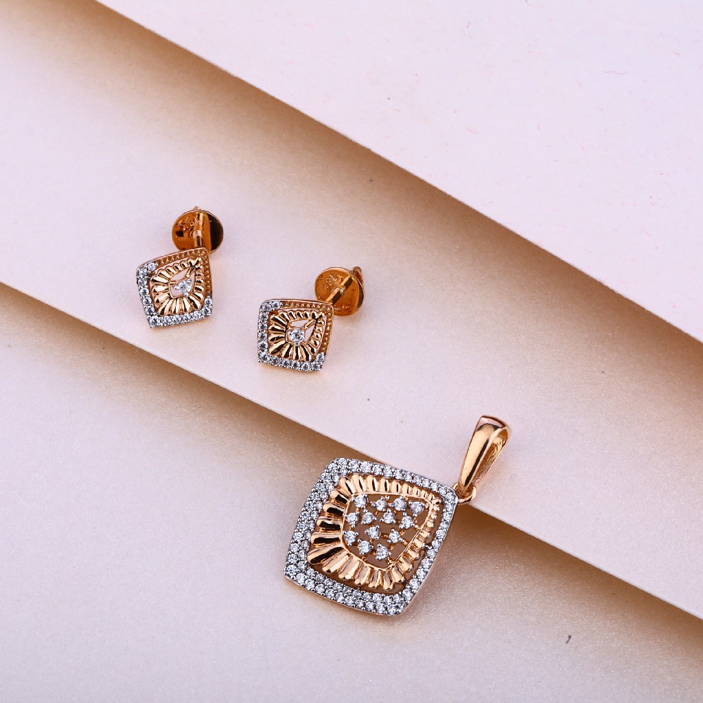 18KT Rose Gold Exclusive Pendant Set RPS20