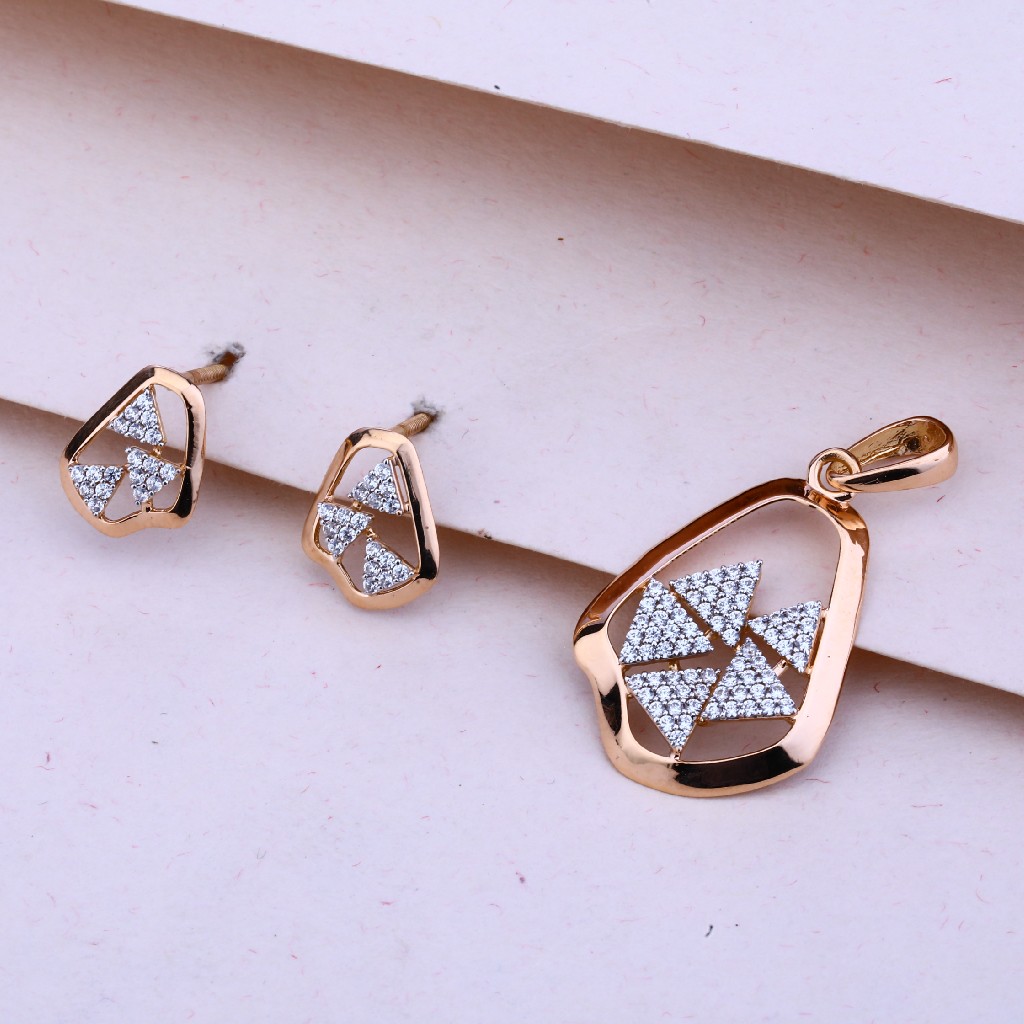 18KT Rose Gold Hallmark Pendant Set RPS65