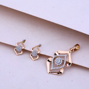 750 Rose Gold Fancy Pendant Set RPS67