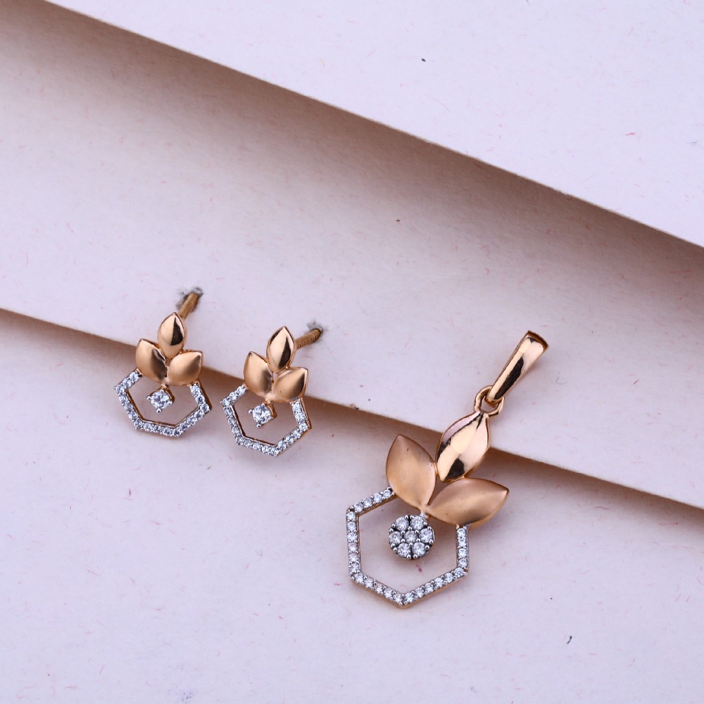 750 Rose Gold Exclusive Pendant Set RPS68 - Image 2