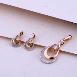 750 Rose Gold Classic  Pendant Set RPS70