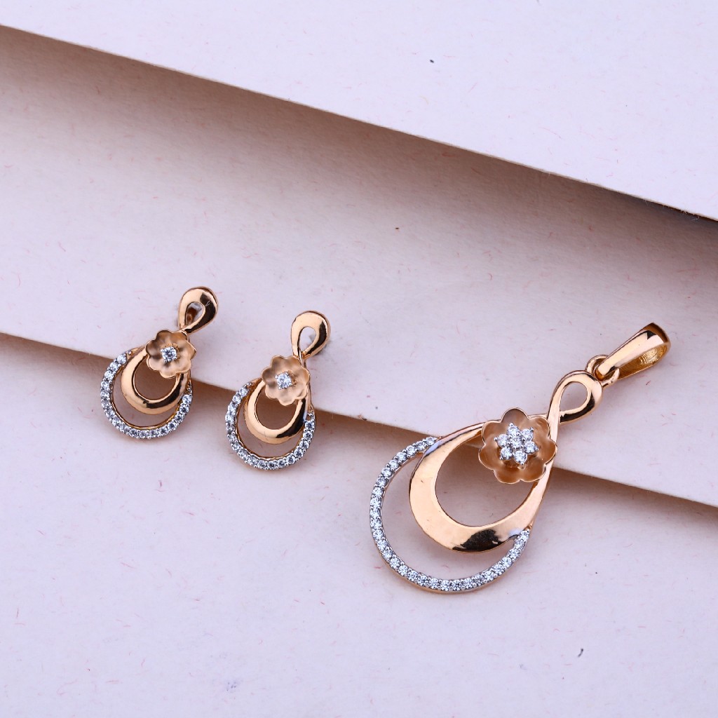 750 Rose Gold Classic  Pendant Set RPS70