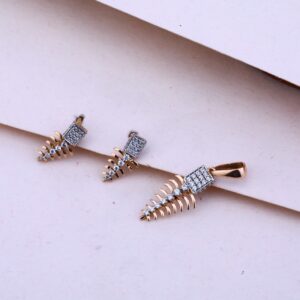 750 Rose Gold women's Designer Pendant Set RPS75