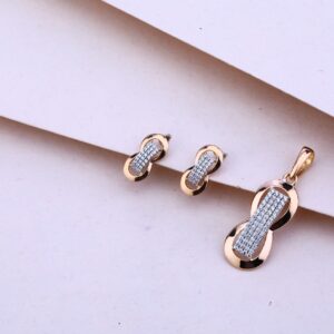 750 Rose Gold women's Classic Pendant Set RPS76