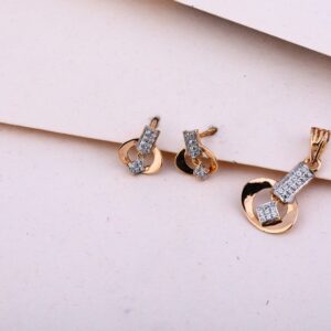 750  Rose Gold Hallmark Fancy Pendant Set RPS118