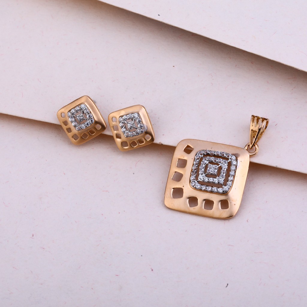 750  Rose Gold Hallmark Classic Pendant Set RPS121