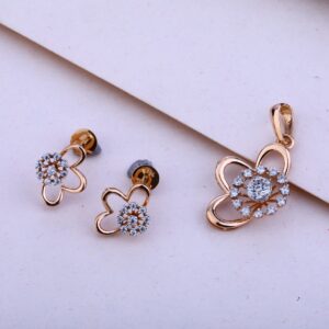 750  Rose Gold Hallmark Women's  Pendant Set RPS31