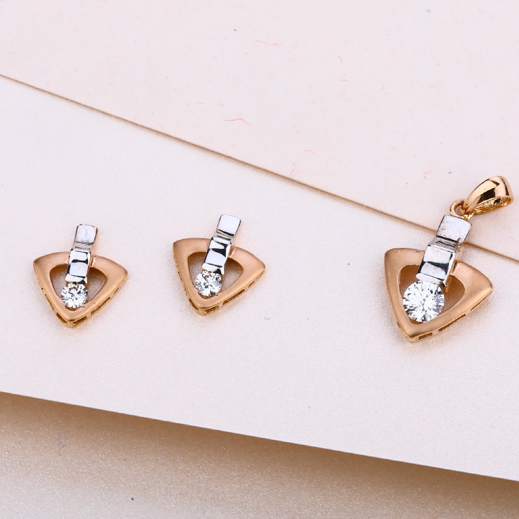 750 Rose Gold Women's Pendant Set RPS11