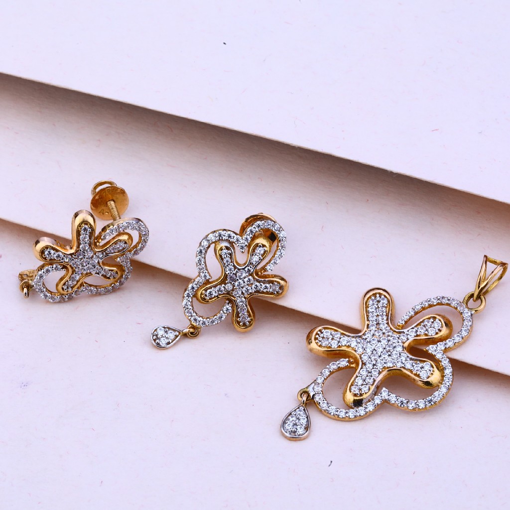 750 Rose Gold Hallmark Women's Pendant Set RPS95