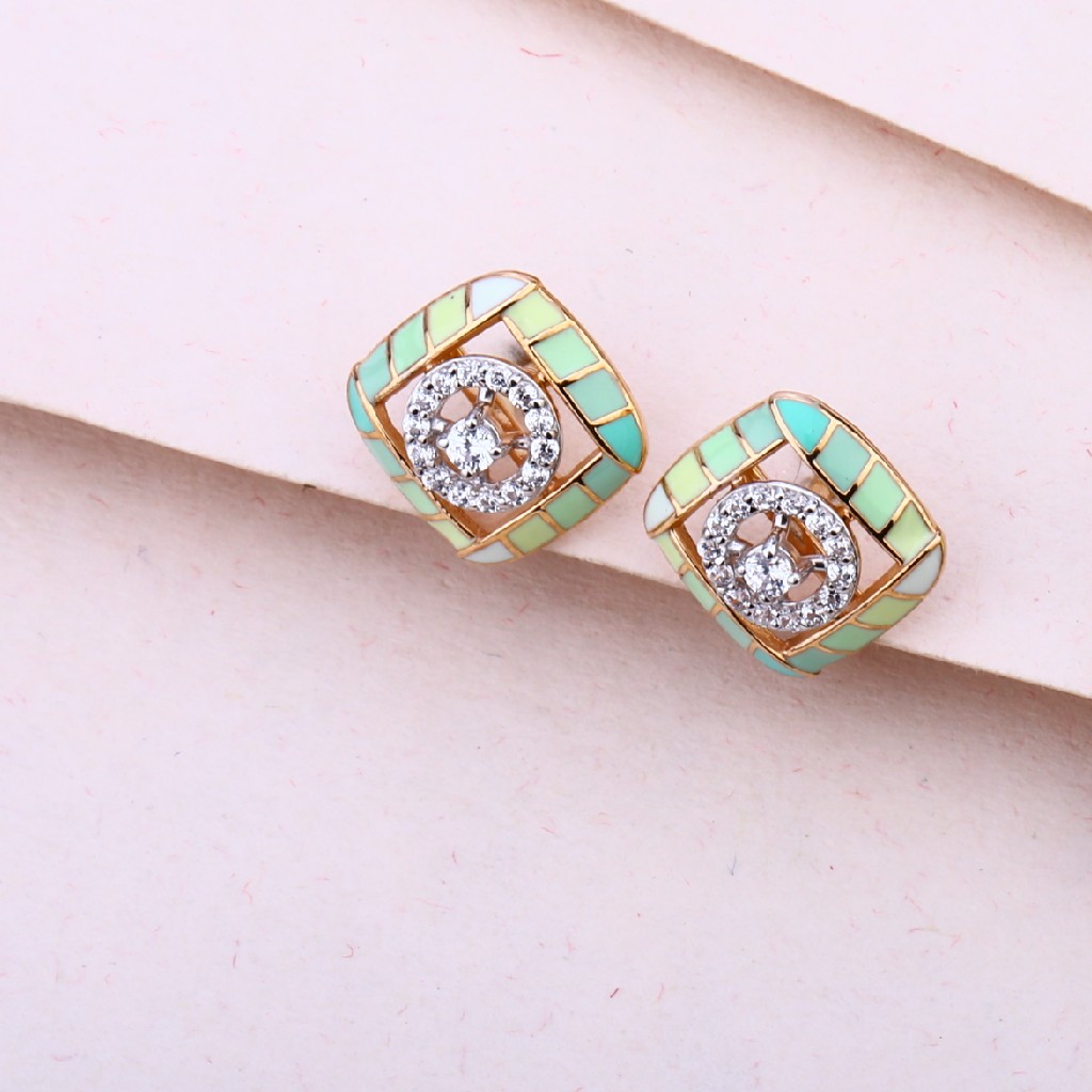 18KT Rose Gold Cz Ladies Pendant Set RPS168 - Image 2