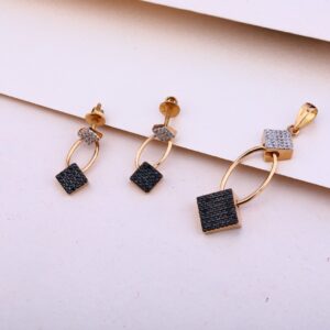 18KT Rose Gold Classic Hallmark Pendant Set RPS35