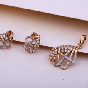 18KT Rose Gold Fancy Pendant Set RPS38