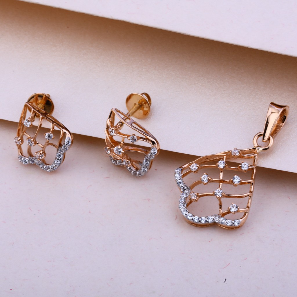 18KT Rose Gold Exclusive Pendant Set RPS37