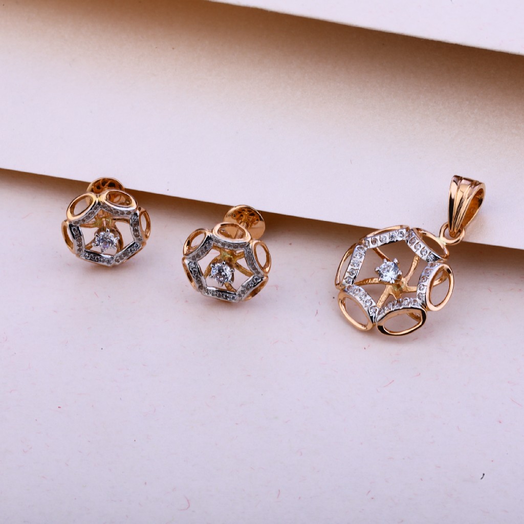 18KT Rose Gold Classic Pendant Set RPS39