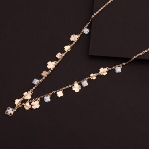 18KT Rose Gold Stylish Hallmark Necklace RTM120
