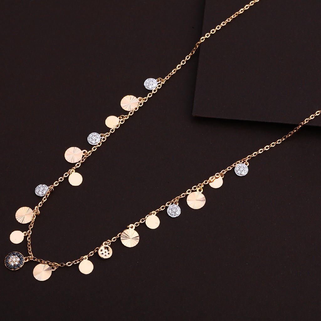 18KT Rose Gold Women's Stylish Tanmaniya  Necklace RTM124