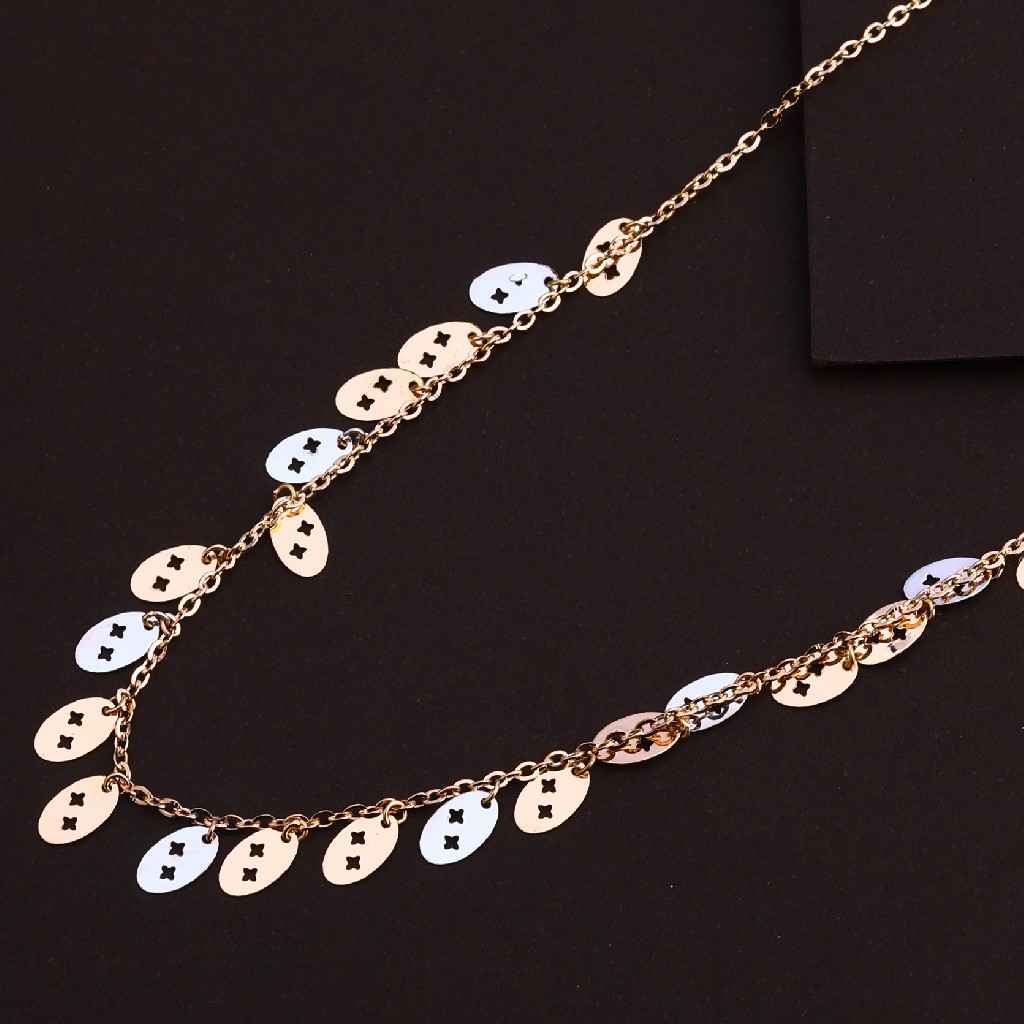 18KT Rose Gold Fancy Hallmark Necklace RTM132 - Image 2