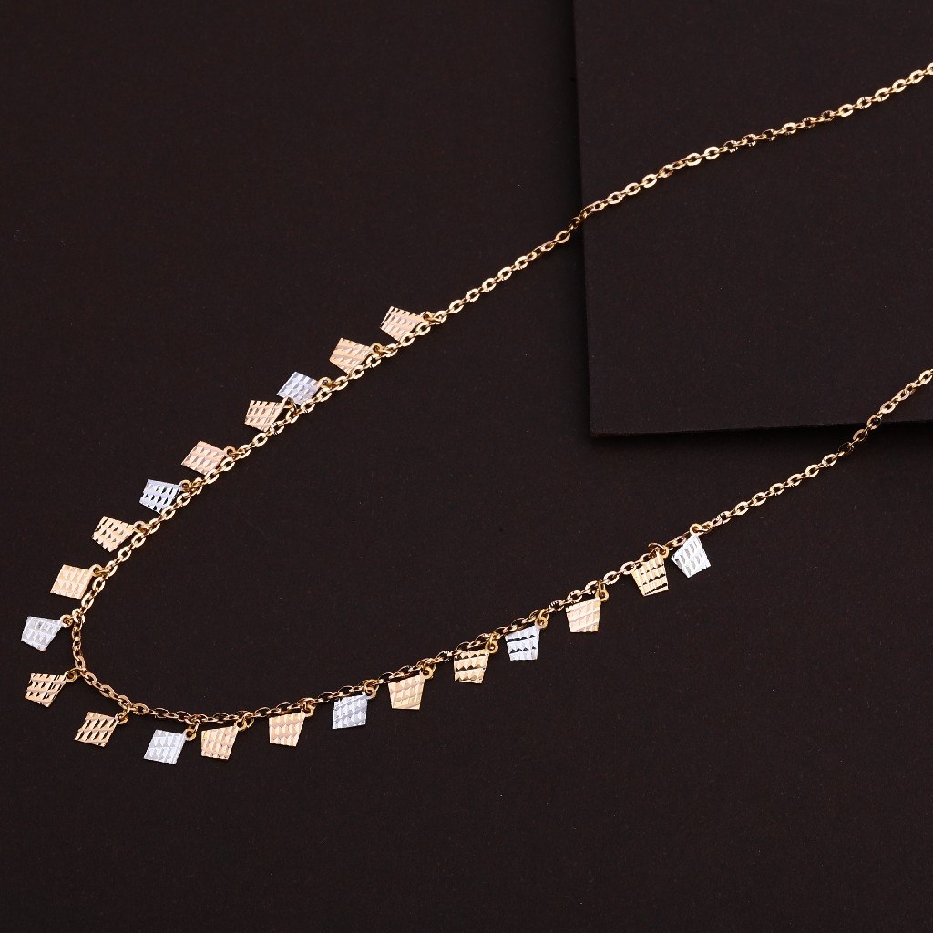 18KT Rose Gold Stylish Hallmark Necklace RTM136