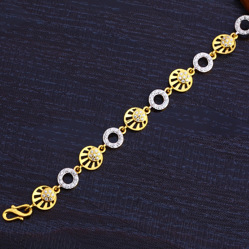 22Kt Gold Cz Fancy Women's Bracelet LB260