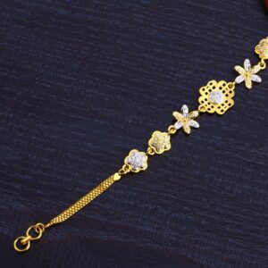 22KT Gold Cz Fancy Hallmark Bracelet LB268