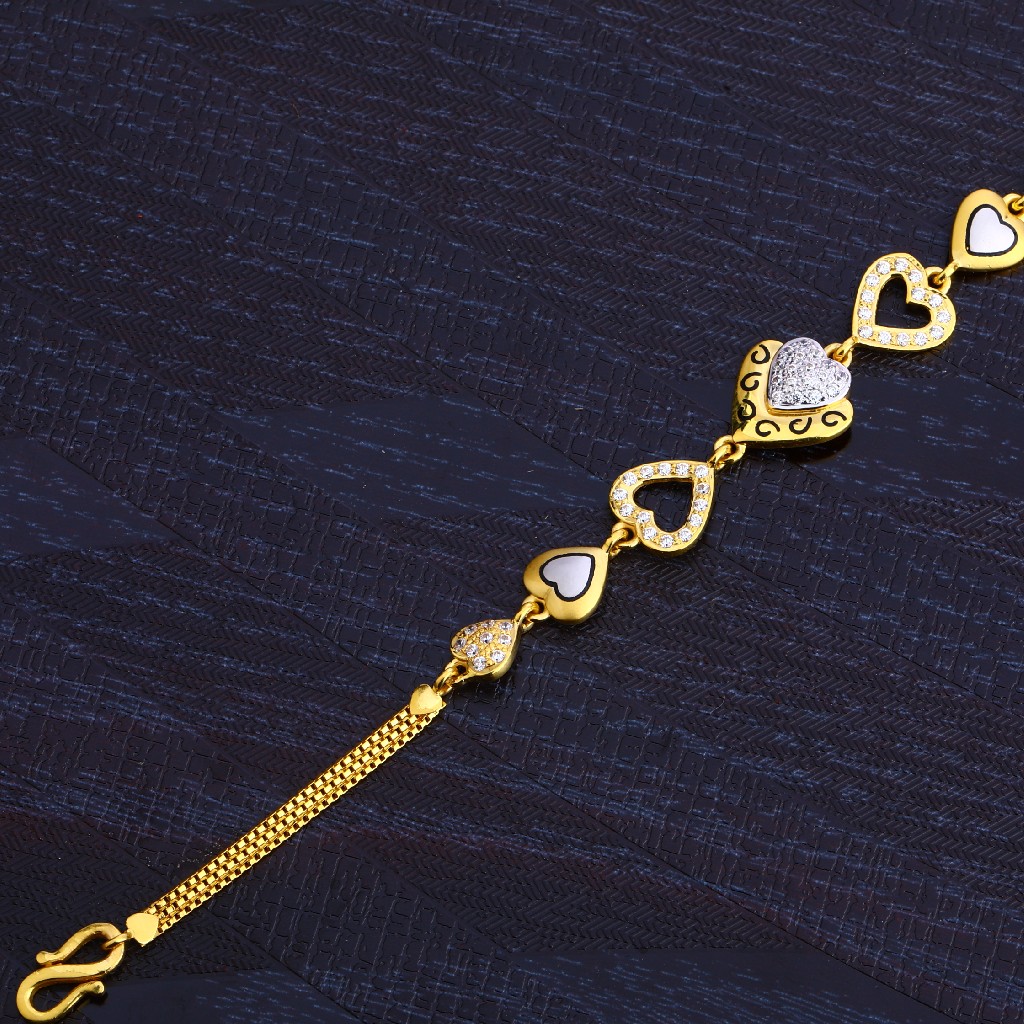 22KT Gold Cz Designer Hallmark Bracelet LB270