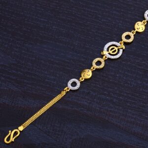 22KT Gold Cz Classic Hallmark Bracelet LB271