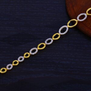 916 Gold Cz Diamond Hallmark Ladies Bracelet LB279